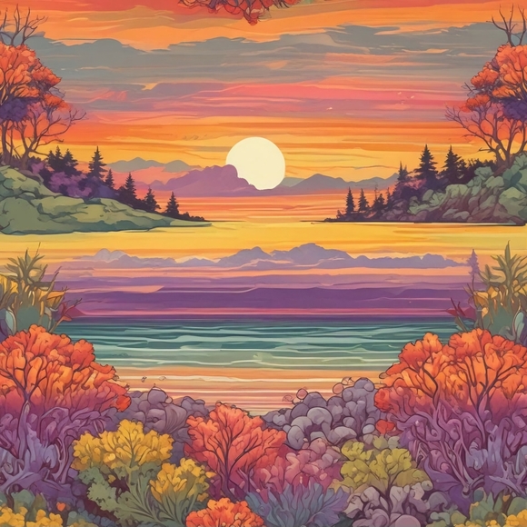 Seaglasscoaztallemonades.com Other - Vibrant Landscape Art Print